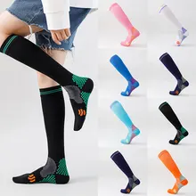 Compression Socks Sports Running Women Men Marathons Circulation Athletic Edema Varicose Veins Travel Over Knee Stockings