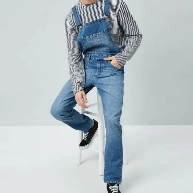 2019 популярные мужские рваные джинсы комбинезоны Hi Street Distressed Denim bib комбинезоны для мужчин джинсы брюки на подтяжках Размер S 3XL|Джинсы| | АлиЭкспресс