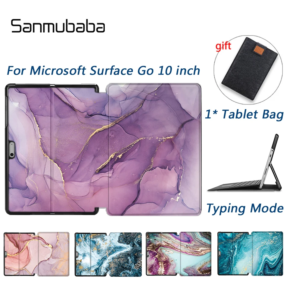 Sanmubaba мраморный чехол для Microsoft Surface go 10 дюймов Тонкий чехол-книжка из