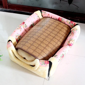 

Puppy Cat Dog House Cave Rabbit Non Slip Sofa Bed Detachable Cushion Kennel Washable Warm Foldable Sleeping
