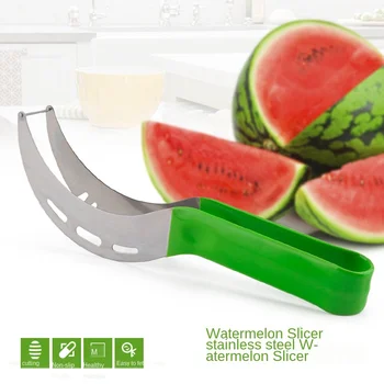 

Plastic Dipping Handle Stainless Steel Watermelon Cutting Creative Gadgets Gift Watermelon Artifact Convenient Cutting
