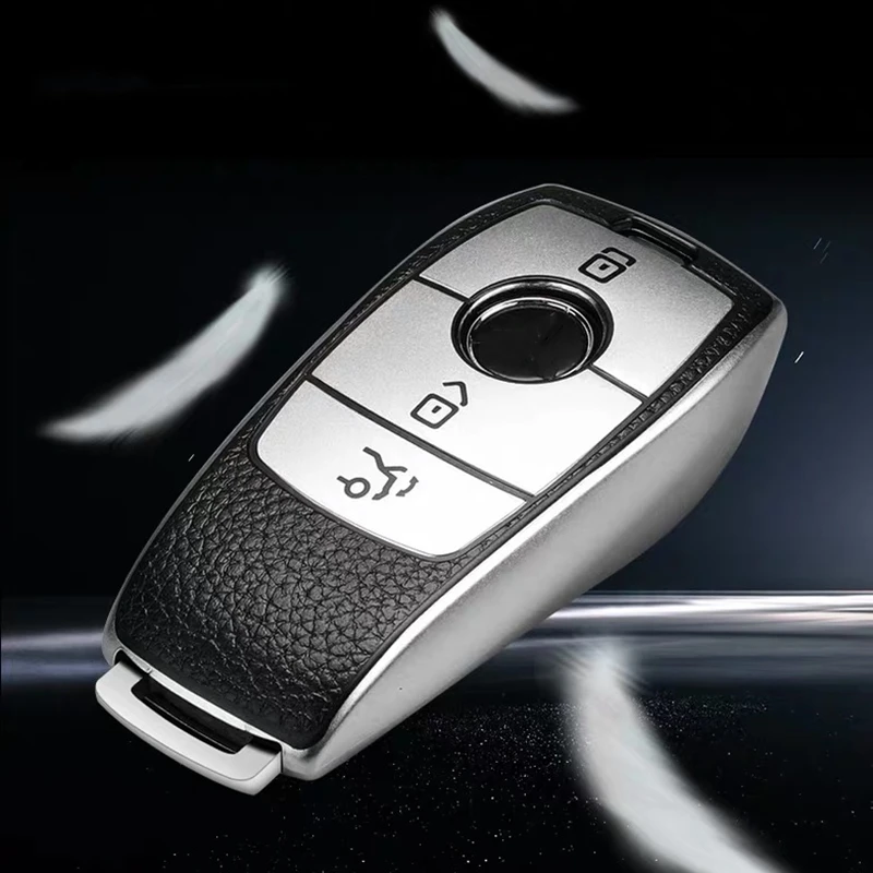 Leather TPU Car Key Fob Case Cover Protector for Mercedes Benz E C G M R S Class W204 W212 W176 GLC CLA GLA AMG