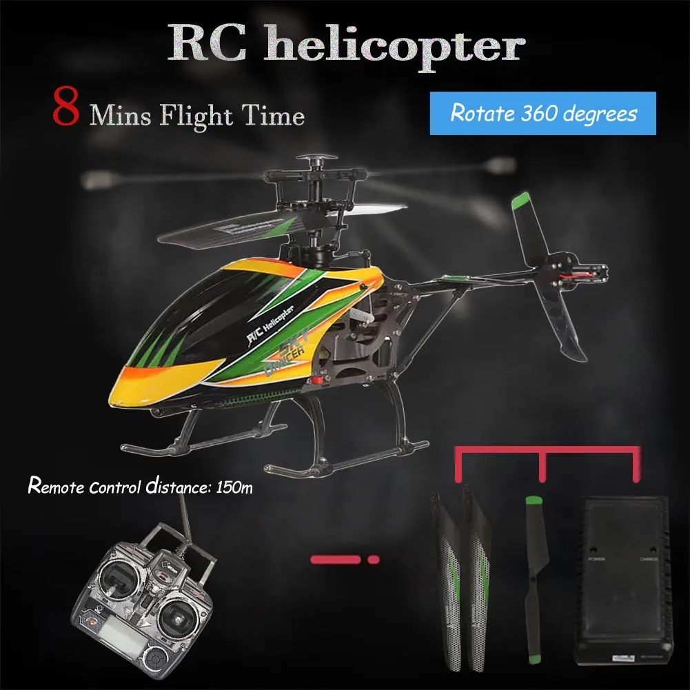 

Pokich RC Drone Child Toys Helicopter Large 4CH Single Blade RC Remote Control Helicopter With Gyro RTF High Speed Best Gift