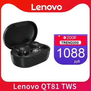 

Lenovo TWS Wireless Earphone QT81 Bluetooth 5.0 Earbuds 300mAh Battery Intelligent Noise Reduction For Android Phone