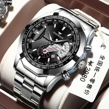 2022 topo da marca de luxo relógio moda casual militar quartzo esportes relógio pulso aço completo à prova dwaterproof água relógio masculino relogio masculino