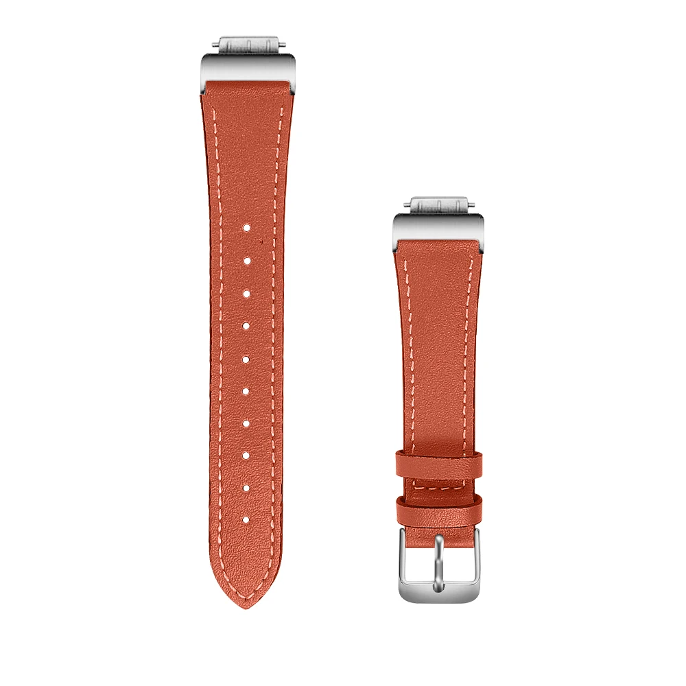 orange Joyozy двойной кожаный модный Удобный прочный для fitbit inspire часы классический кожаный ремешок для fitbit inspire ремешок для часов - Цвет ремешка: orange