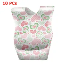 10 шт./лот одноразовые детские нагрудники передник для кормления милые детские нагрудники для девочек и мальчиков нетканый шарф для кормления дорожный нагрудник воротник нагрудник ткань