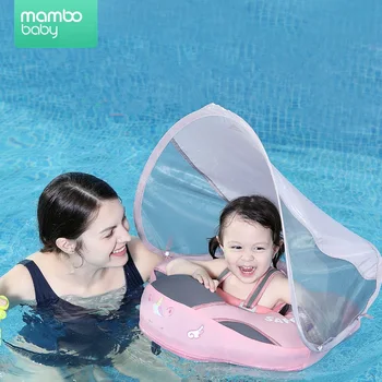 

Baby Infant Non-Inflatable Float Lying Swimming Ring Children Waist Float Ring Floats Pool Toys Swim Trainer Sunshade Swim Ring