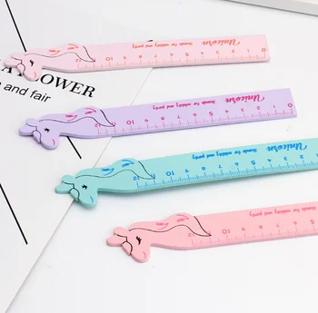 

12cm cute animals pony Straight Ruler Measuring Tool Student accessory School Supplies Office Stationery promotion gift