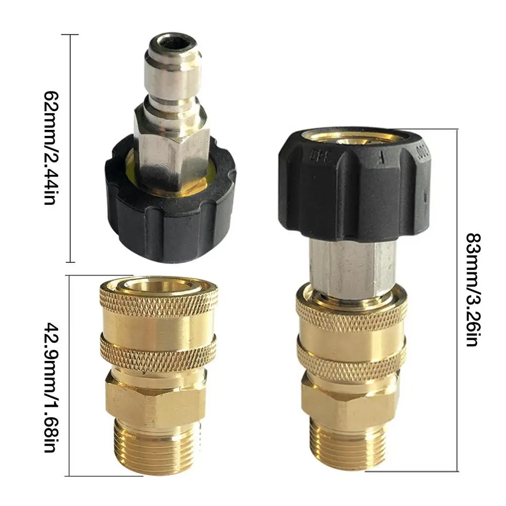 1Set Pressure Washer Quick Release Adapter M22/14 to 1/4'' Coupler NEW Tool 