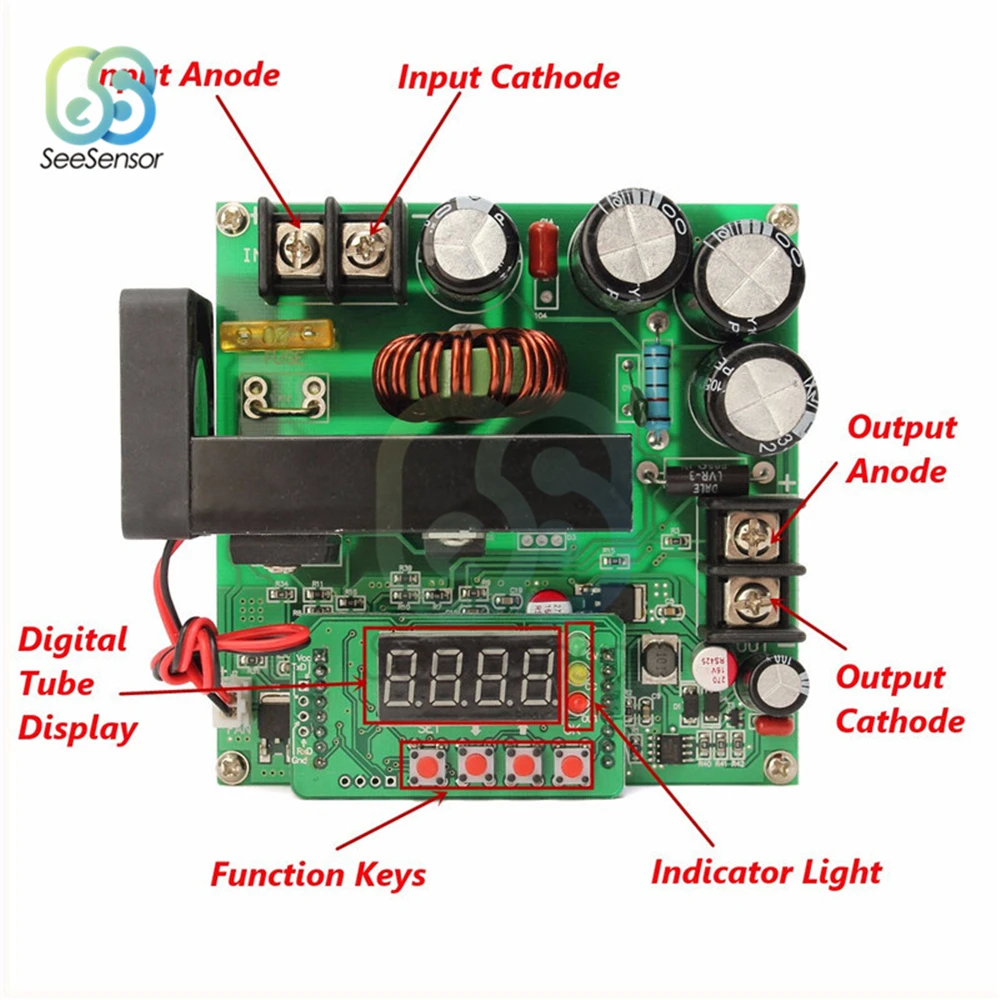 precisão, controle em lcd, módulo de energia, transformador e regulador