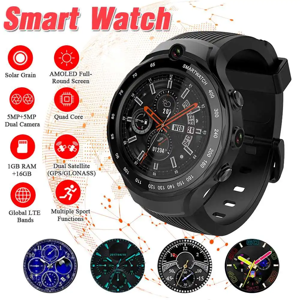 

4G Smart Watch Android 7.1 4G Sim card IP67 Dual Camera Smartwatch GPS WIFI Heart Rate Monitor Men Women For IOS/Android