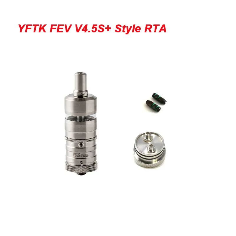 YFTK Flash e-Vapor V4.5S + стиль RTA обслуживаемый атомайзер для вейпа-серебристый 316
