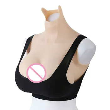 

Soft Silicone Breast Forms Suit Plump HH Cup CD Drag Queen Large False Boobs Transgender Crossdresser Artificial Fake Boobs 2019