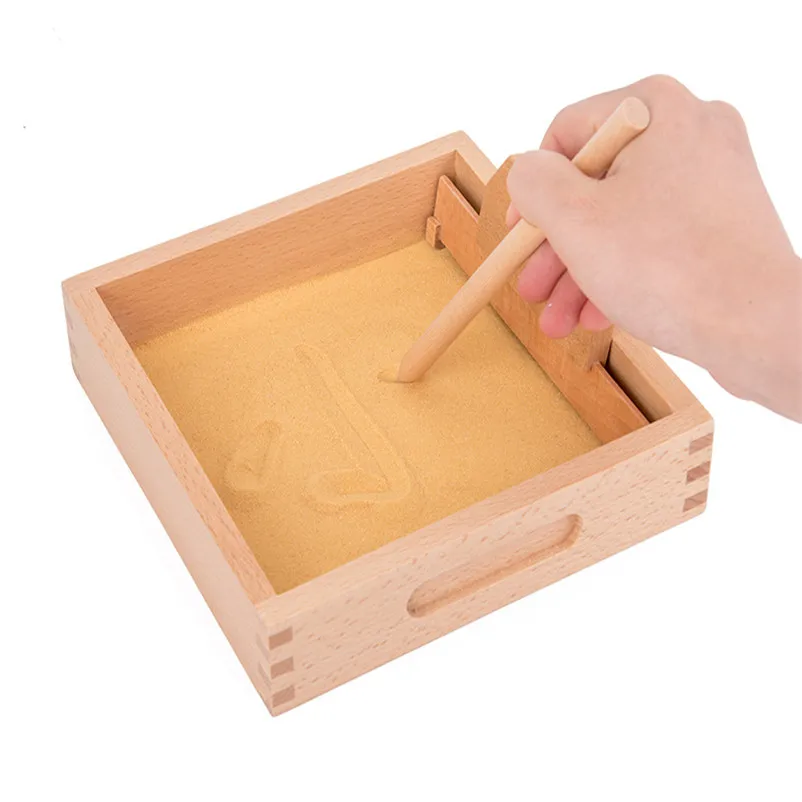 Учебная помощь по методу Монтессори деревянная коробка для соскабливания