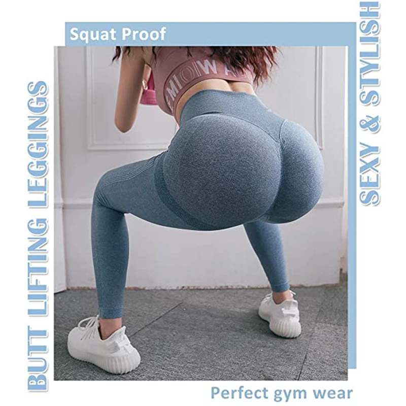 Women High Waisted Seamless Leggings Butt Lifting Legging Tummy Control Compression Leggins Fitness Slim Panties Workout Pants