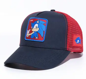 

New cartoon 10 pcs sonic Hats Caps Accessories Mesh Baseball Caps Adjustable Cap