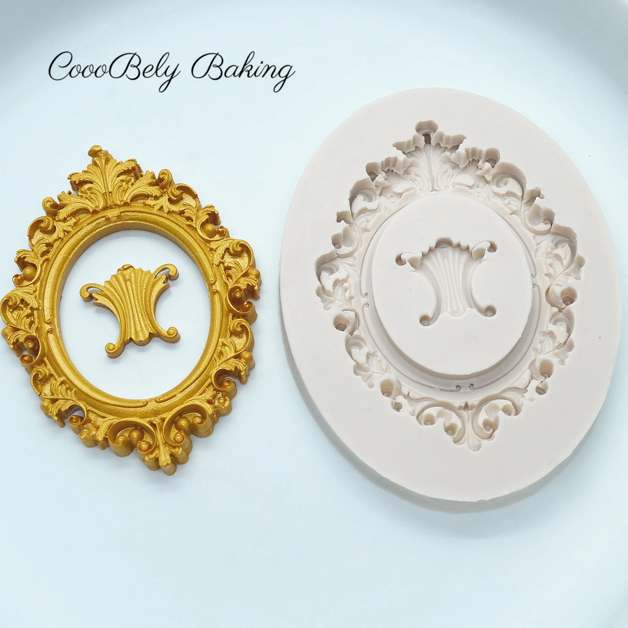 Lace Photo Frame DIY Silicone Mold Fondant Cake Decorating Mould