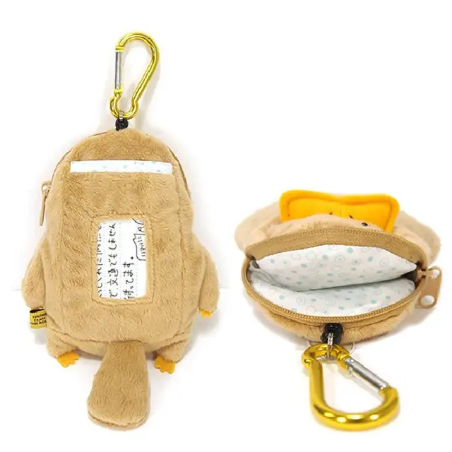 Korean Cartoon Animal Wombat Family Coin Purse Platypus Koala Doll Hanging Cute Expansion Card Bag Stuffed Plush Toy Wallet Gift 6