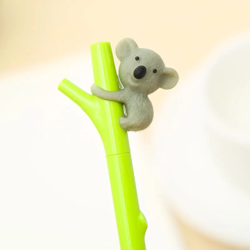 light gray Корейское животное коала милые Kawai гелевые ручки с синими чернилами школьные офисные принадлежности Kawaii канцелярские материалы вещь причудливый роллер 0,5 мм - Цвет: light gray