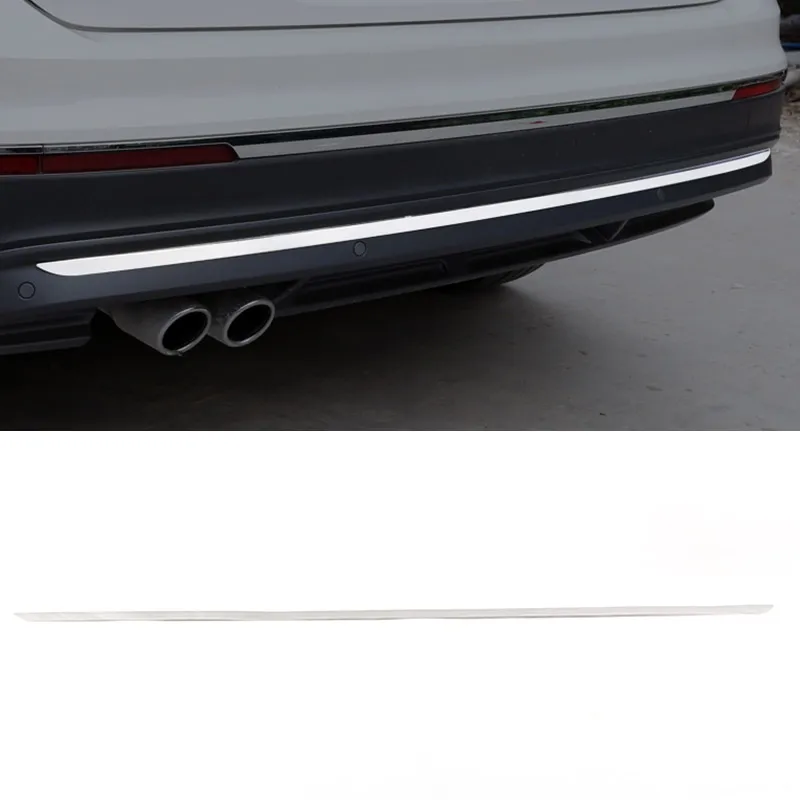 Vtear For VW Tiguan MK2 Accessories Rear bumper Decorative strip Tailgate stainless steel Trim Exterior products - Цвет: Серебристый