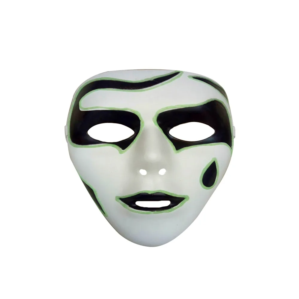 Маска для маски для празднования Хэллоуина маска неоновые Маски Яркий свет в темноте ужасная маска светящаяся маска страшная маска 18*19 см
