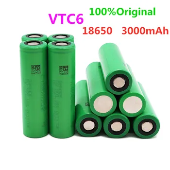 

Free shipping! VTC6 18650 battery 3.7V 3000mAh battery recargable de iones de liio 30 a descarga herramientas de Bateria de a
