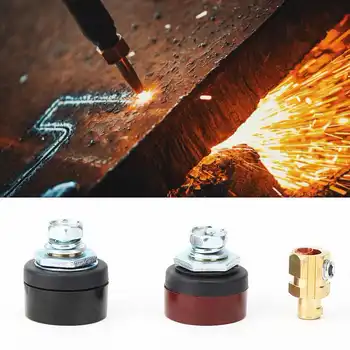 

5 Set Quick Plug Connector European Round Connector Welding Machine Quick Fitting 10-25mm2 Cable Joint Welding Accessories