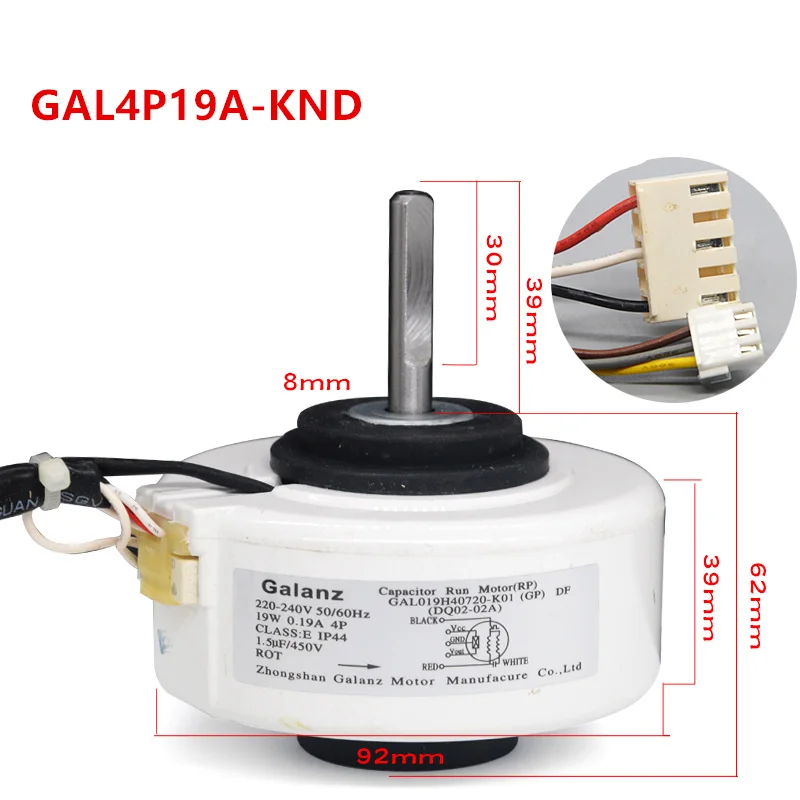 

new good working for Galanz Air conditioner inner machine motor GAL4P19A-KND GAL019H40720-K01 Motor fan