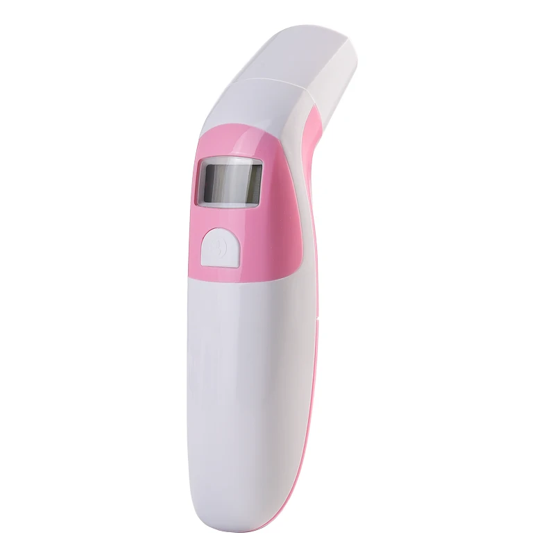 Цифровой lcd инфракрасный Детский термометр 2 в 1 для ушей и лба, бесконтактный термометр для взрослых, температура тела ИК, Одобрено CE FDA - Цвет: Pink