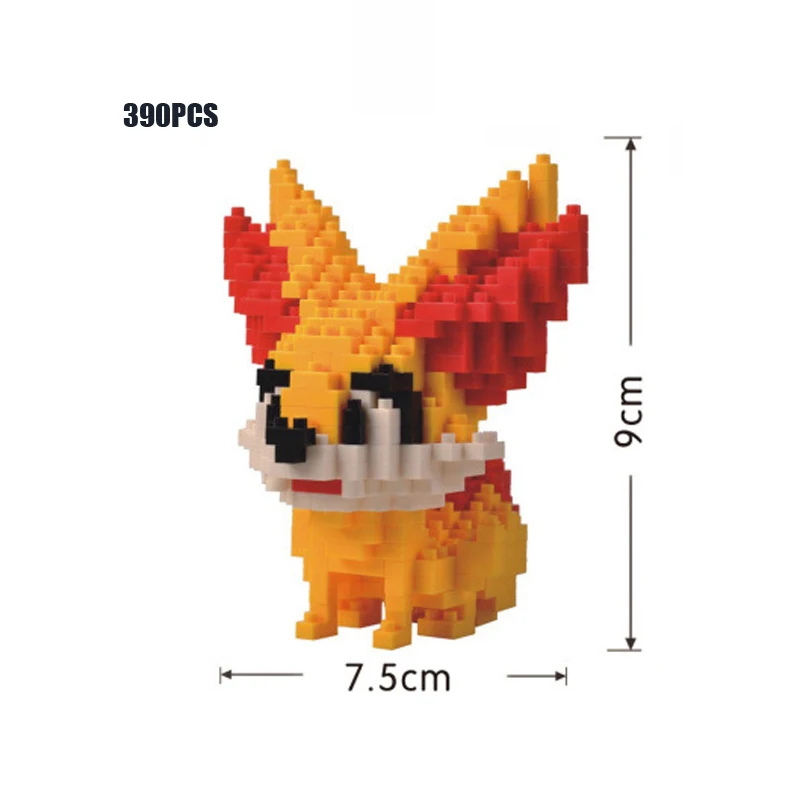 Аниме игры изображения nanobricks poke xy& z gosanke Chespin Fennekin Froakie mundoes микро алмазный строительный блок развивающие игрушки - Цвет: Fennekin