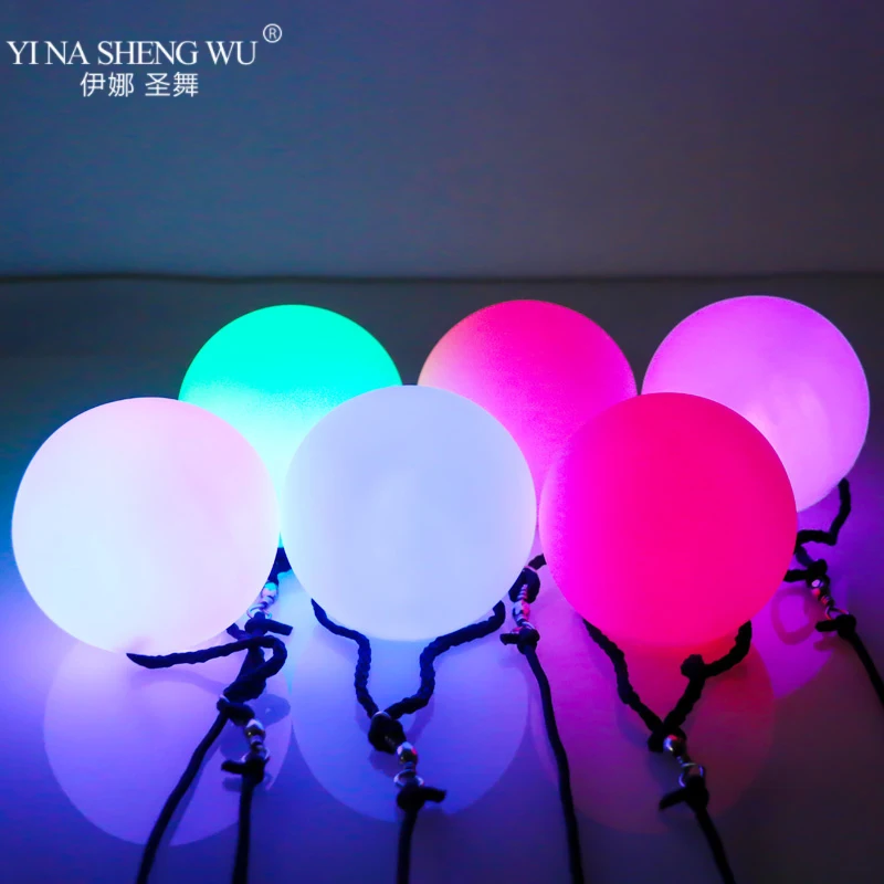 

Belly Dance LED Multi-Coloured Accessories Children Glow POI Thrown Ball Prop Belly Dancing LED Ball Stage Performance Balls