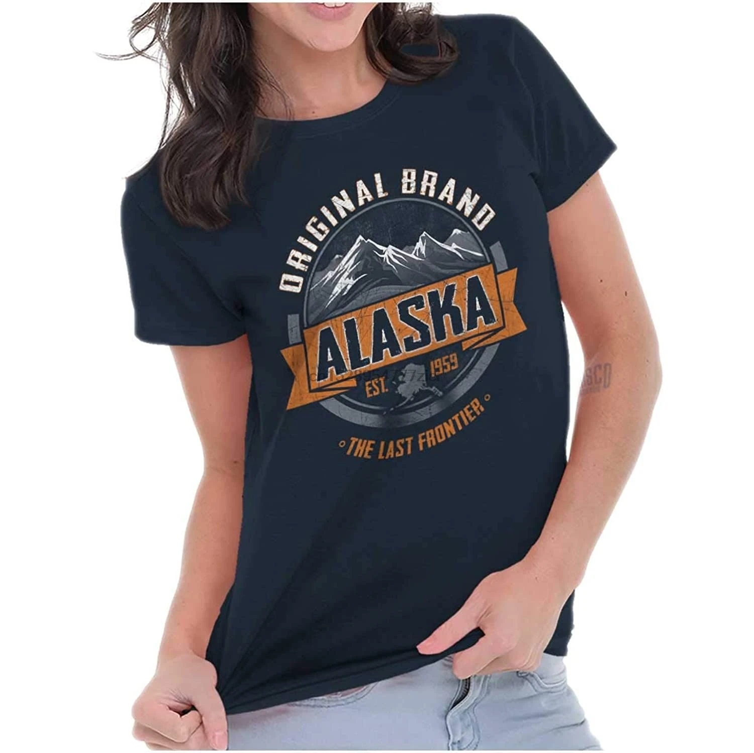 Оригинальный бренд Alaska Souvenir State Trees женская футболка | Мужская одежда