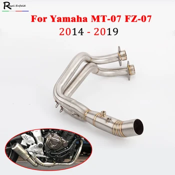 

Motorcycle Exhaust Muffler Modified Front Pipe Slip-On For Yamaha MT-07 MT07 2014 - 2019 2018 2017 2016 2015 FZ 07 front pipe