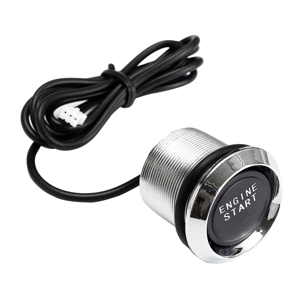 12V Blue LED Keyless Engine Start Push Button Switch Ignition Starter Kits