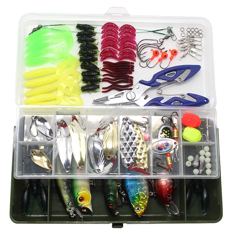 Fishing Lures Kit Set Topwater Lures, Fishing Hooks, Jigs, Crankbait, Spoon  Lures, VIB, Minnow, Popper Fishing Knot Tying Tool