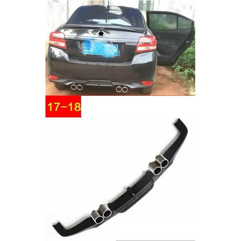 Внешнее авто украшение Automovil аксессуар декоративный задний диффузор передняя губа Стайлинг Tunning автомобильный бампер 17 для Toyota Vios - Цвет: MODEL O