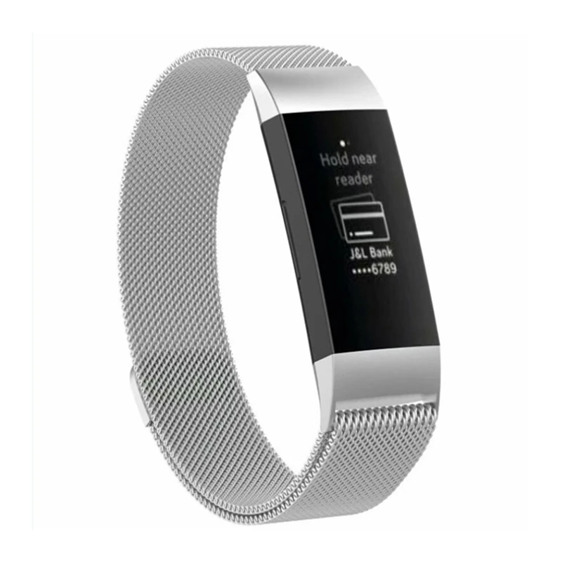 Сменный Браслет из нержавеющей стали 316L для Fitbit Charge3 Milan