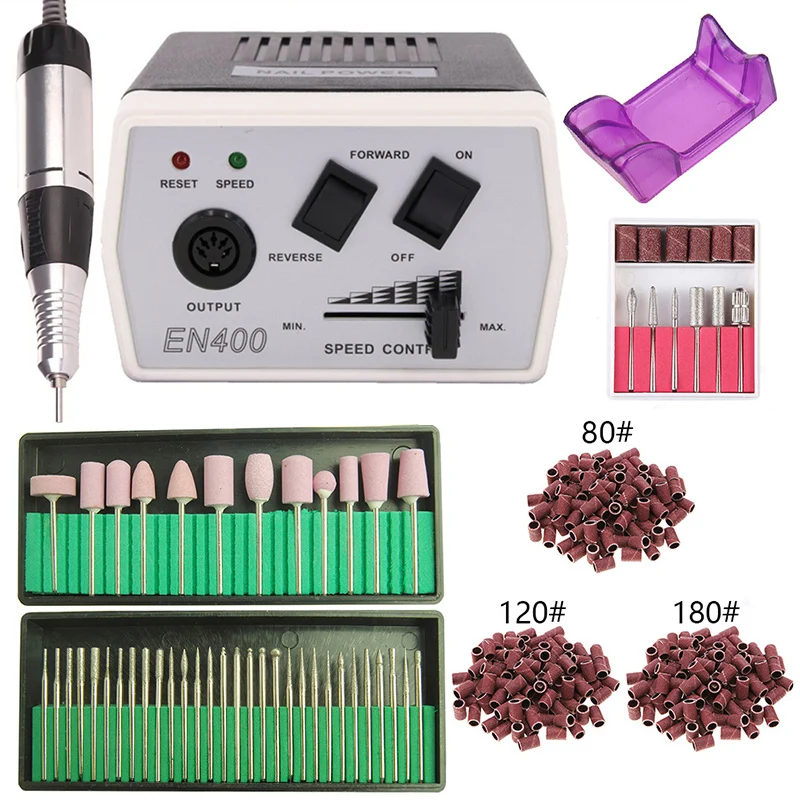 

35W 40000/20000RPM Electric Nail Drill Machine Manicure Set Polishing Tools Pedicure Gel Remover Strong Nail File Equipment Kit