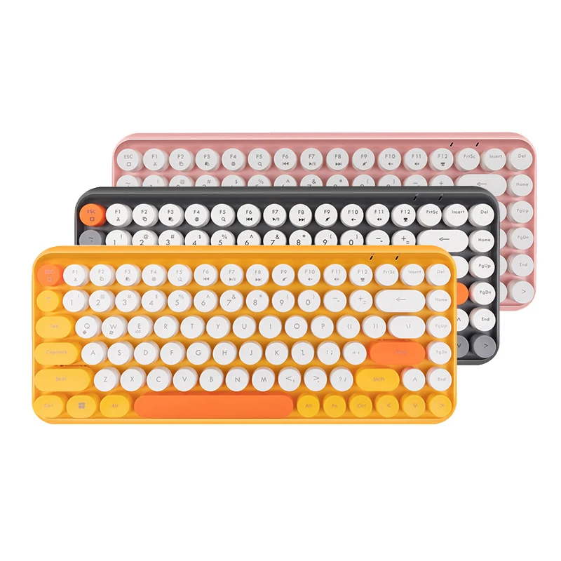 Wireless Bluetooth Keyboard Mini Round Button Gaming Keyboard For Macbook Lenovo Dell Asus Laptop iPad Tablet Computer Keypad