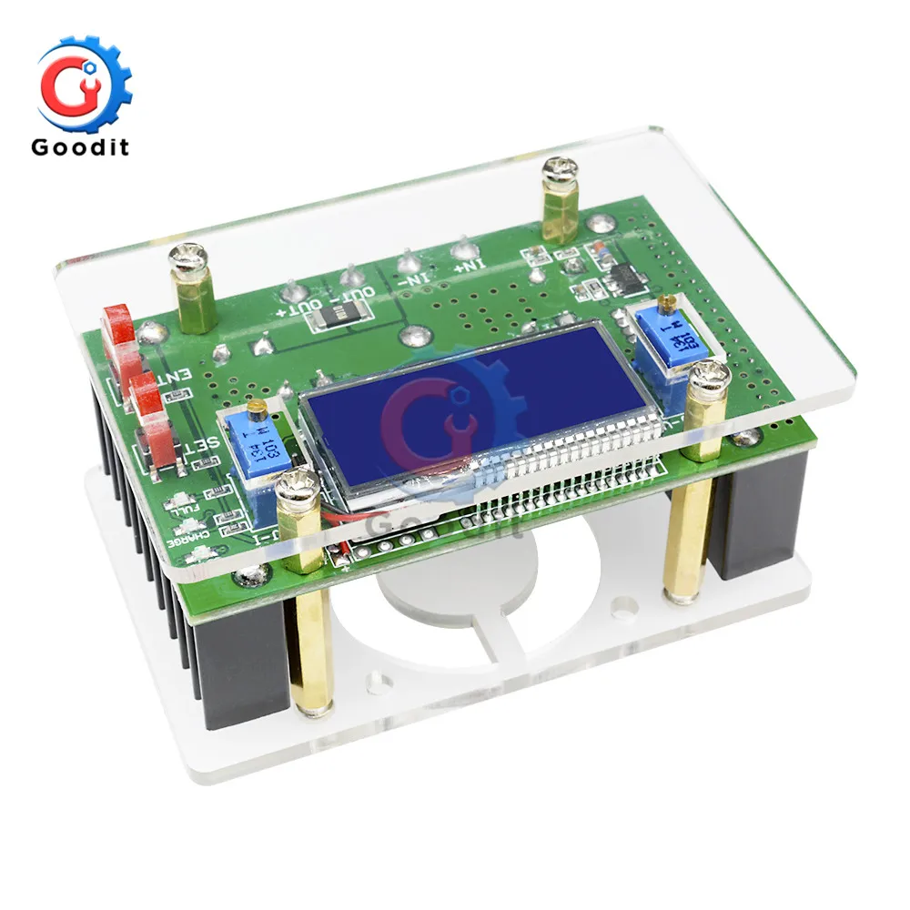 10A DC-DC Регулируемый CC CV Повышающий Модуль питания ЖК-дисплей двойной дисплей+ чехол dc-dc повышающий преобразователь diy