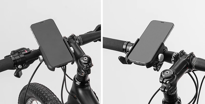 ROCKBROS держатель для телефона на велосипед, алюминиевый сплав, вращающийся на 360 градусов, противоскользящий держатель для телефона на велосипед, универсальный для 58-87 мм
