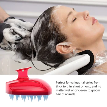 

Hair Scalp Massager Shampoo Brush with Soft Silicone Head barber accessories Massager Scalp Massage Brush hair brush расческа