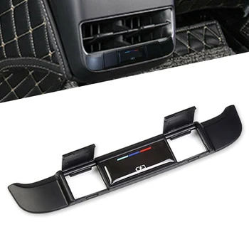 

For Tesla Model 3 2017 2018 2019 Rear Air Vent Outlet USB Charging Protection Decoration Sticker Cover Trim Car Accessory