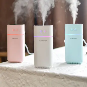 

Car Air Humidifier USB Charging Spin Discoloration Led Night Light 200mL Air Freshener Humidifier For Home Car Office