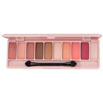 

10Color Eye Shadow Palette with Brush Shimmer Matte Eyeshadow Cosmetic Easy to Wear Nude Eyes Makeup