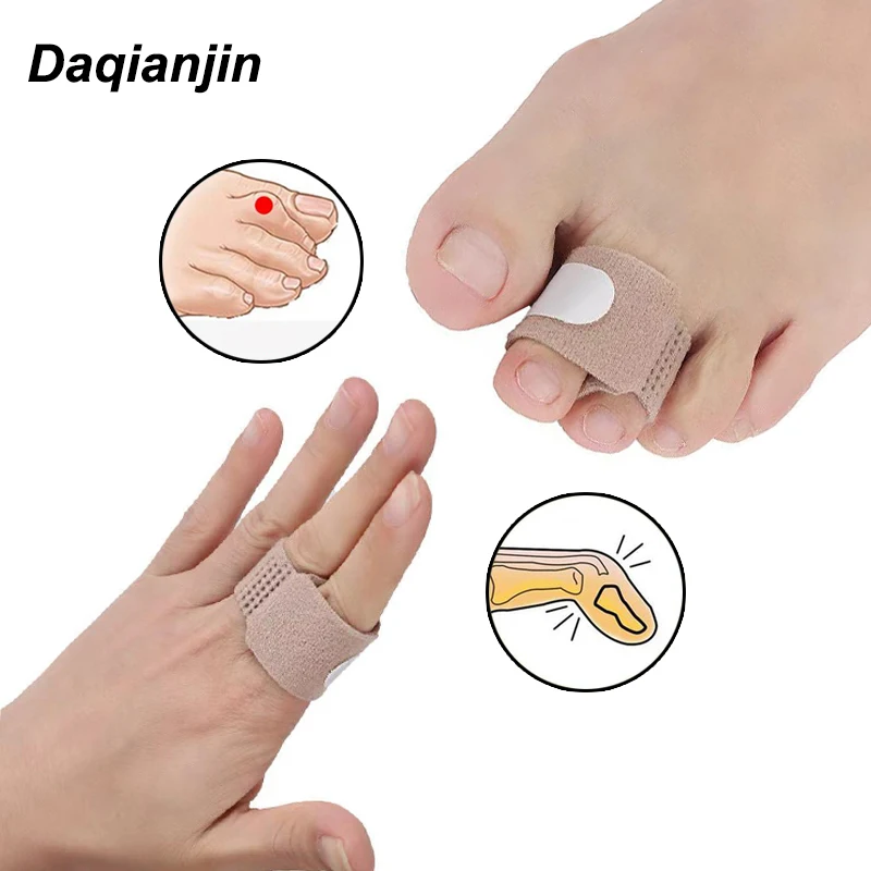 

2Pcs Finger Toe Separator Bandage Hallux Valgus Corrector Overlapping Hammer Toe Straightener Unisex Orthopedic Foot Care Tool