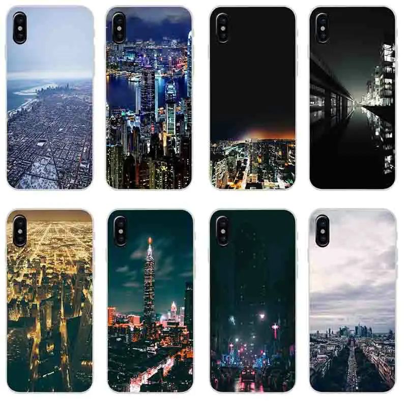 New York City Building Soft TPU Silicone Mobile Phone Cases for iPhone X XR XS Max 10 8 7 Plus 6 6S 5 5S SE 5C 4 4S Bags | Мобильные