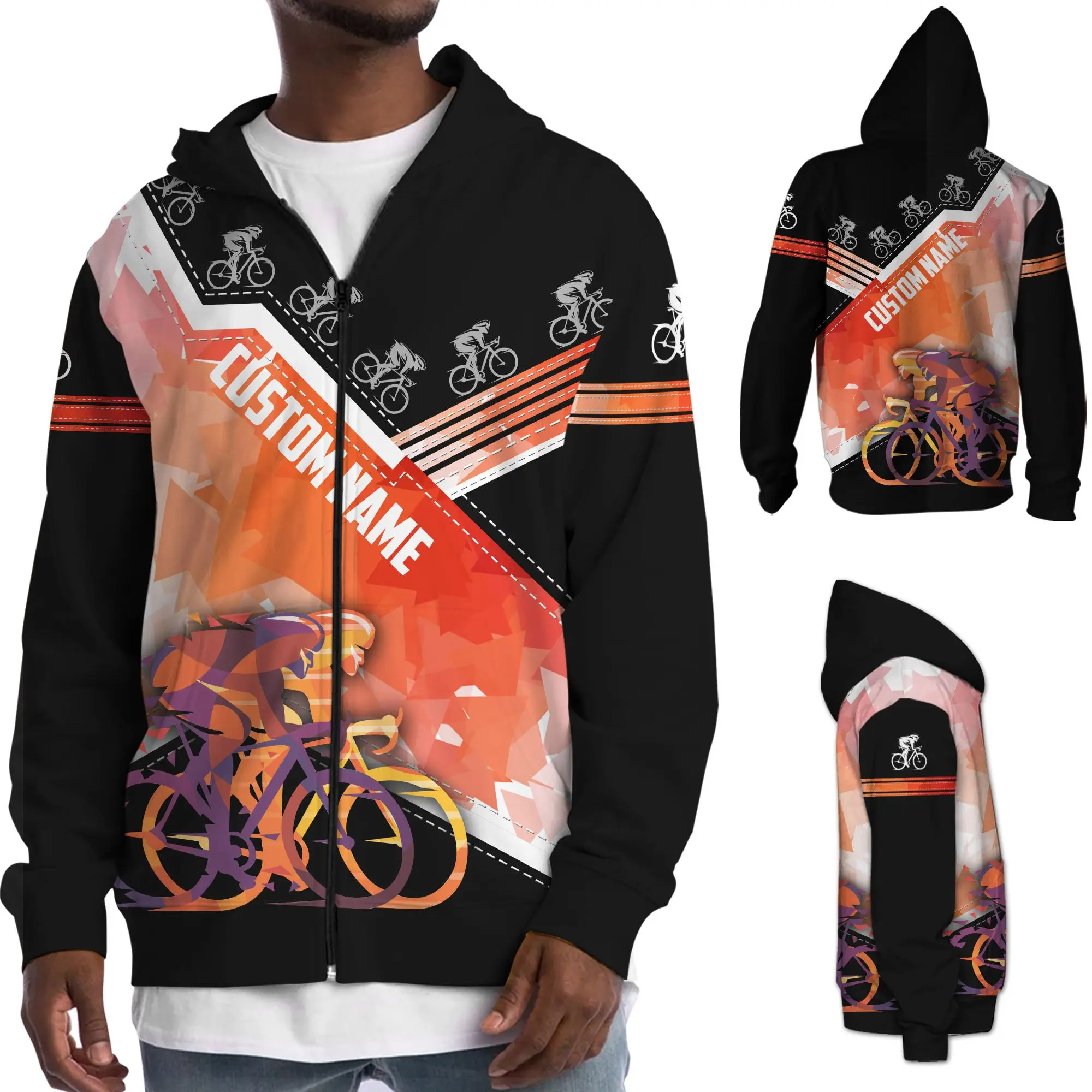 PLstar Cosmos 3DPrinted Newest Cycling BIke Custom Name Art Unique Unisex Funny Streetwear Harajuku Hoodies/Sweatshirt/Zip B-1