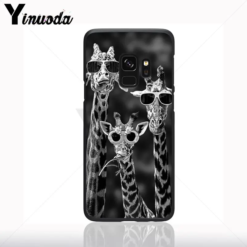 Sapi Alpaka Zebra Jerapah Lembut Silikon Hitam Cell Phone Case untuk Samsung Galaxy S10plus S9 S8plus S10e A50 A70 A10 Ponsel